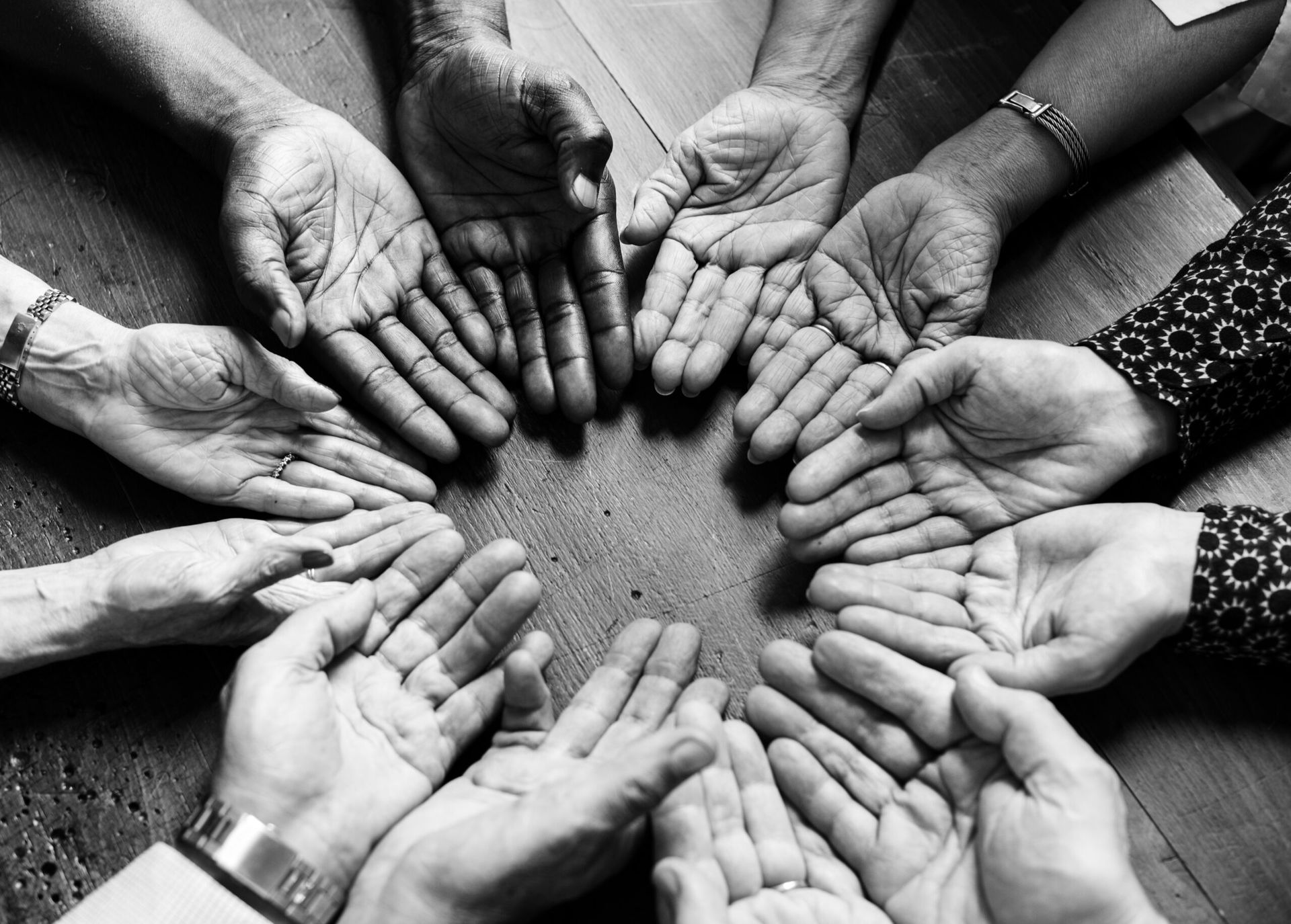 Community hands together